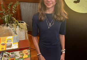 Julia Jackiewicz odbiera nagrodę