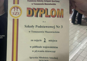 Dyplom za udział w zawodach
