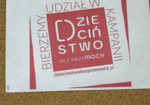 Plakat o przeciwdziałaniu przemocy
