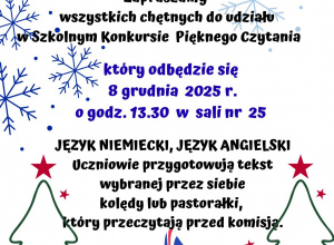 Konkurs Pięknego Czytania w Języku Angielskim i Niemieckim