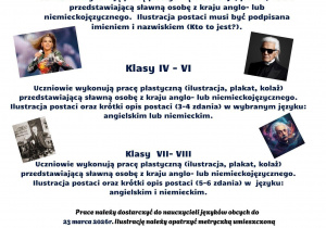 Plakat informujący o konkursie