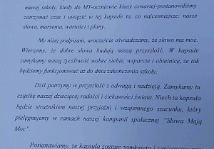 Prezentacja wspólnego oświadczenia