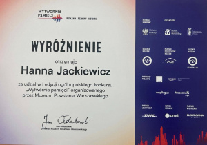 Wyróżnienie dla Hani