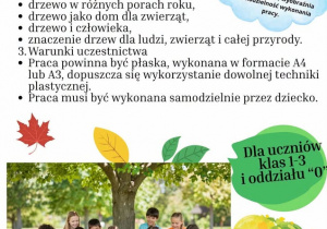 Regulamin konkursu "Moje drzewo- mój przyjaciel"